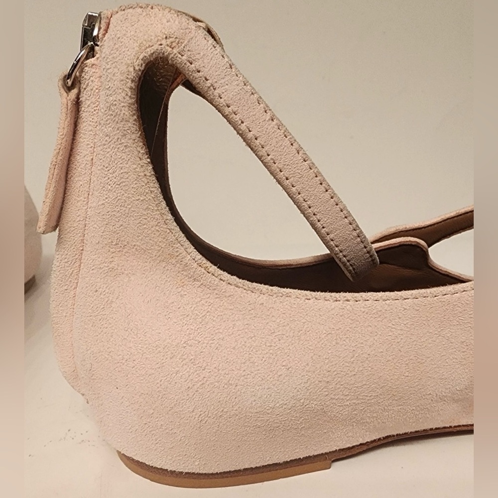 Tabitha Simmons Equipment Lynette Suede Point Toe Flats Women’s Baby Pink Size 6 - Picture 8 of 16